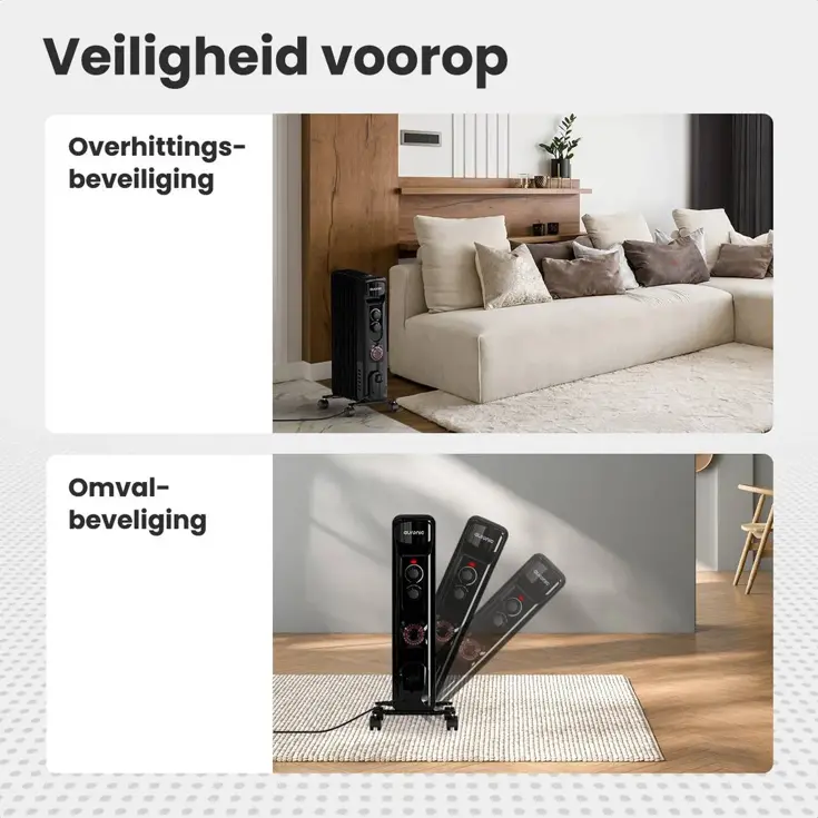 Olieradiator – 1500W – Met thermostaat