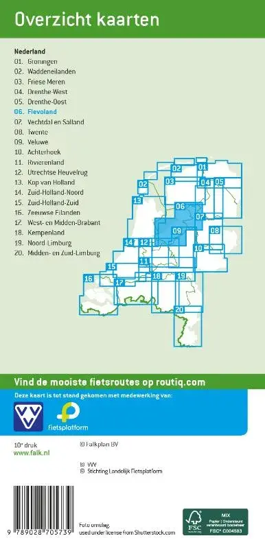 Falk VVV Fietskaart 06 Flevoland