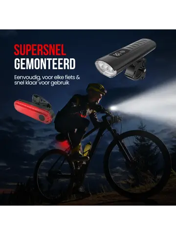 Fietsverlichting Set - 1600 Lumen