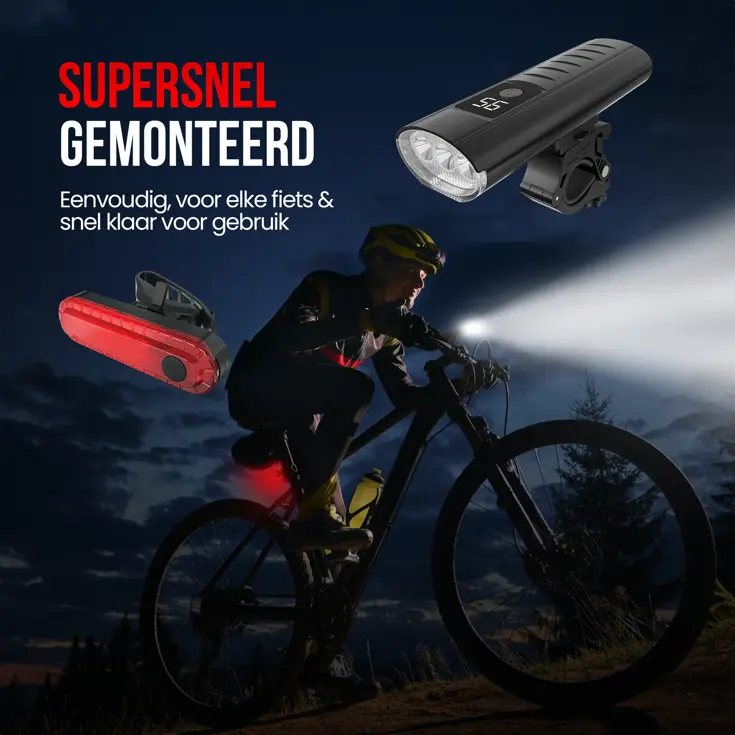 Fietsverlichting Set - 1600 Lumen