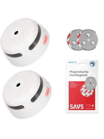 XS01 Rookmelder met magneet 2-pack