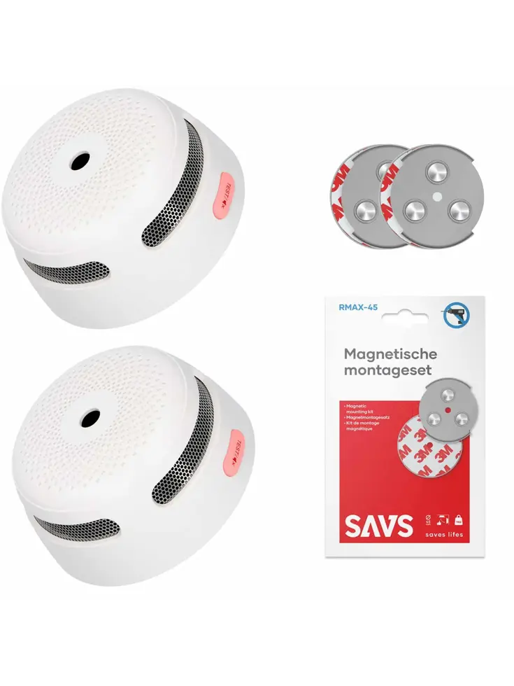 XS01 Rookmelder met magneet 2-pack