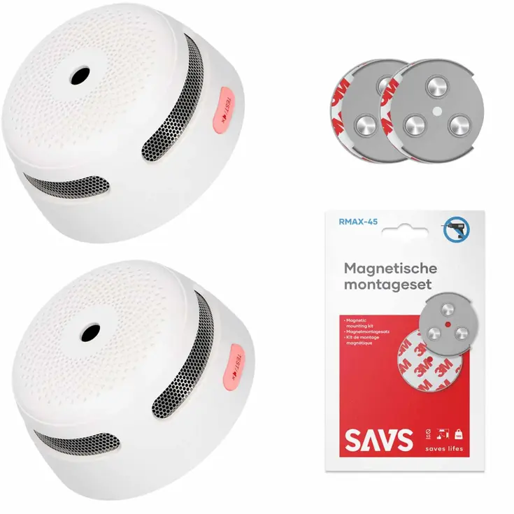 XS01 Rookmelder met magneet 2-pack