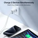 2-Poort Adapter USB/USB-C - Wit - Joyroom