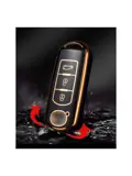 TPU Sleutelhoesje voor Mazda goud A3