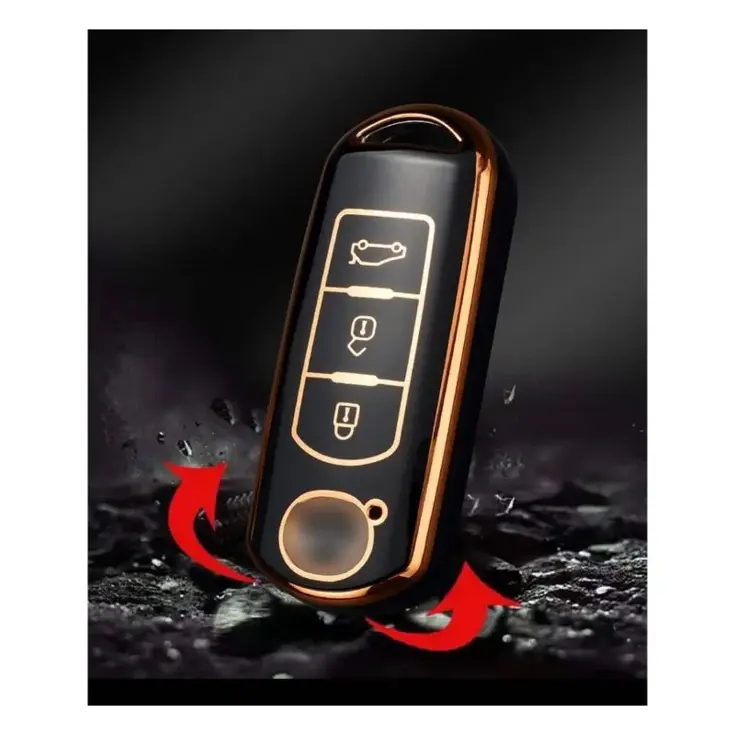 TPU Sleutelhoesje voor Mazda goud A3