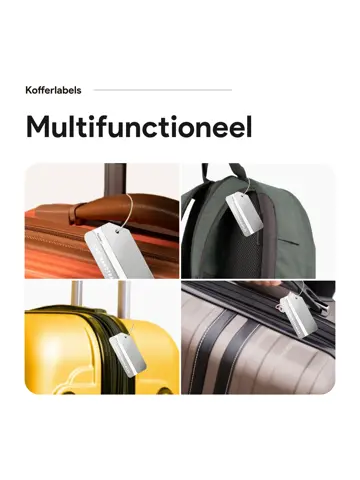 Aluminium Bagagelabel – 2 stuks – Zilver