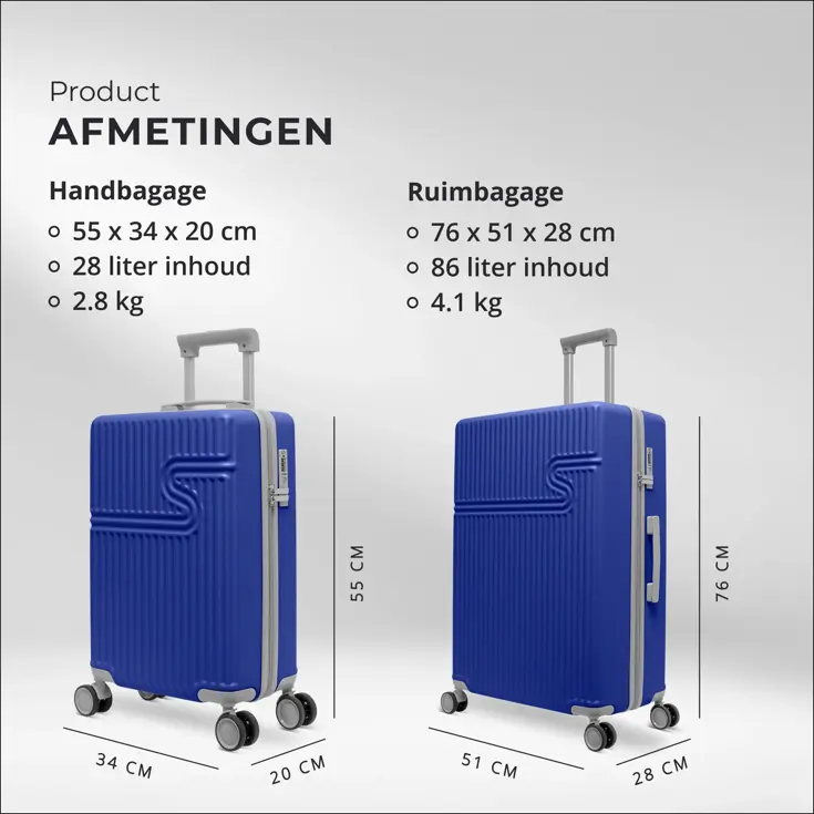 Kofferset 2-delig  55/76 cm - 114L