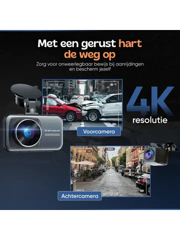 2CH Dashcam - WiFi GPS 4K 64GB - D1 Pro Dashcam