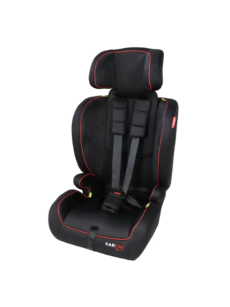 Luca I-Size Zitverhoger Zwart/Rood 76-150cm