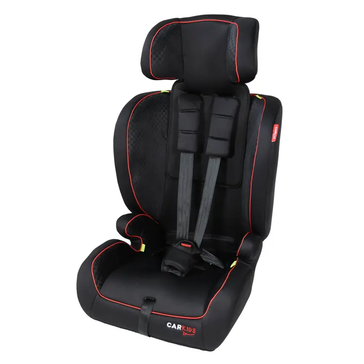 Luca I-Size Zitverhoger Zwart/Rood 76-150cm