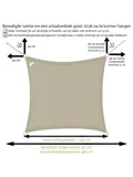Schaduwdoek rechthoek - 2.5x3.5m
