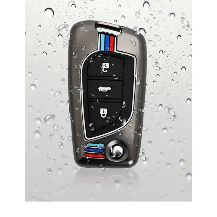 Metalen Sleutelhoesje voor Toyota grijs C3