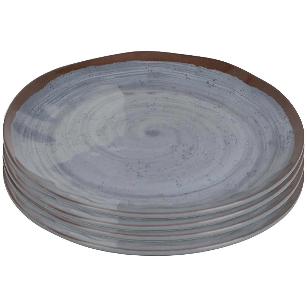 Bo-camp  Dinerbord Halo 4 Stuks Melamine  Grijs