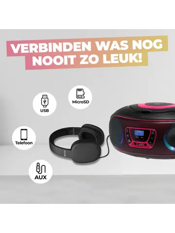 TDB212PINK DAB+/FM Radio Boombox