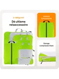 Packing cubes compressie set – 6-delig – Groen