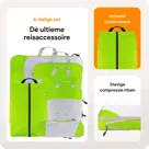 Compressie Packing Cubes – 6 stuks – Groen