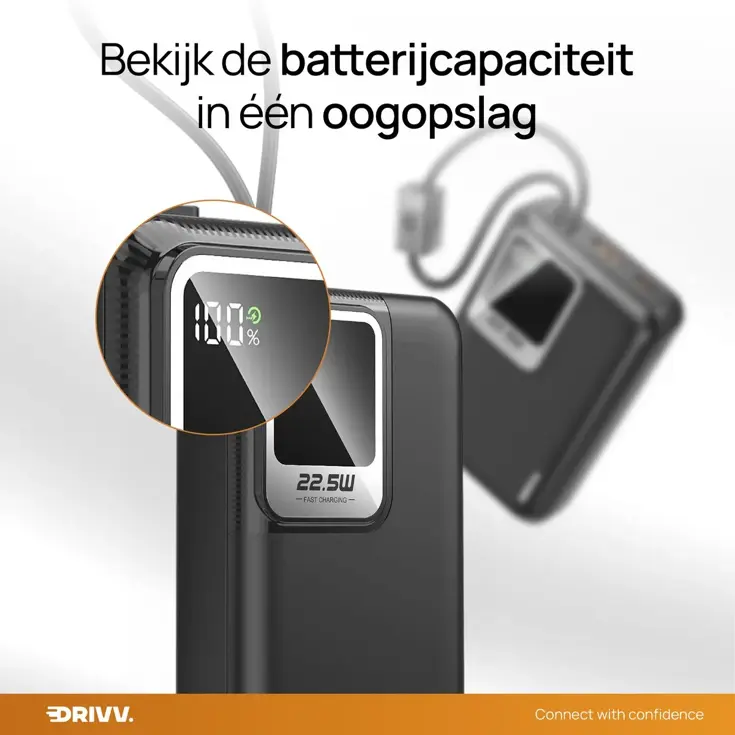 Powerbank met Kabels - 20000 mAh