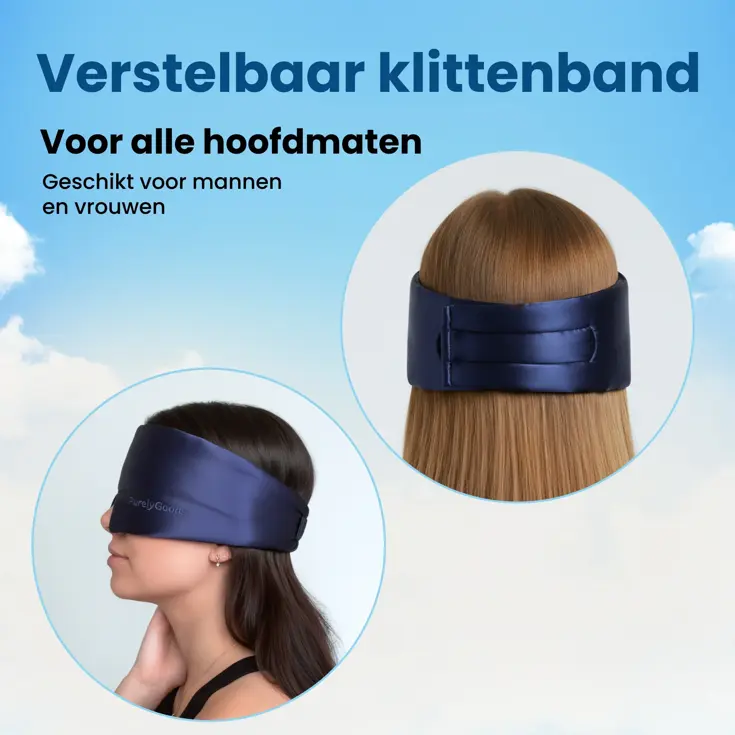 Zijden Slaapmasker - Verduisterend - Donkerblauw