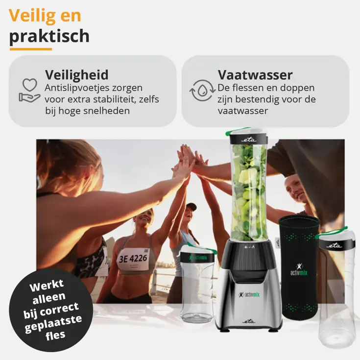 ETA ActivMix Blender To Go + 3 Flessen