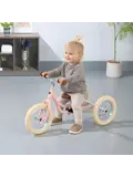 2-in-1 Loopfiets Driewieler met Duwstang