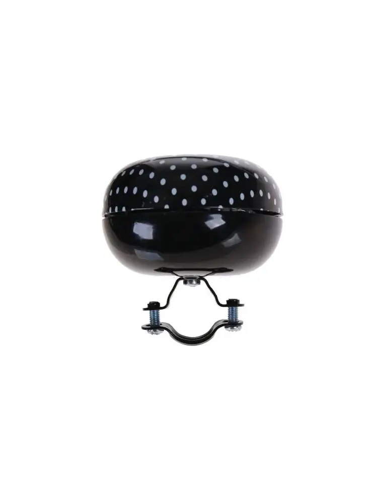 Basil Fietsbel Polkadot 80Mm - Zwart / Wit