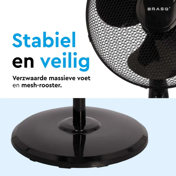 Statiefventilator met afstandsbediening - 40 cm