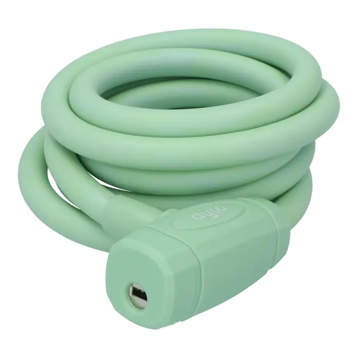 Compact en flexibel mintgroen spiraalslot 180cm