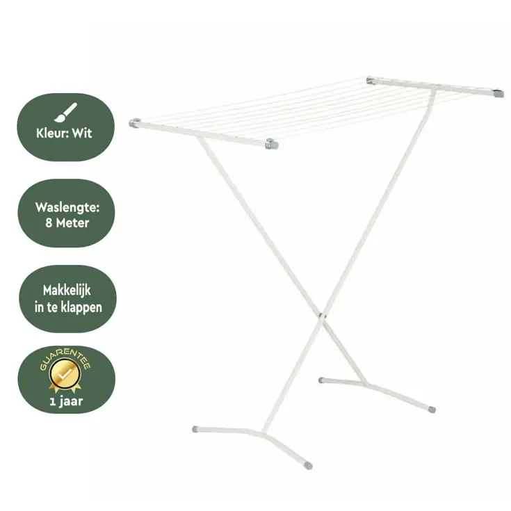 BRASQ Droogrek Staand - 8 meter - 90x53x83 cm