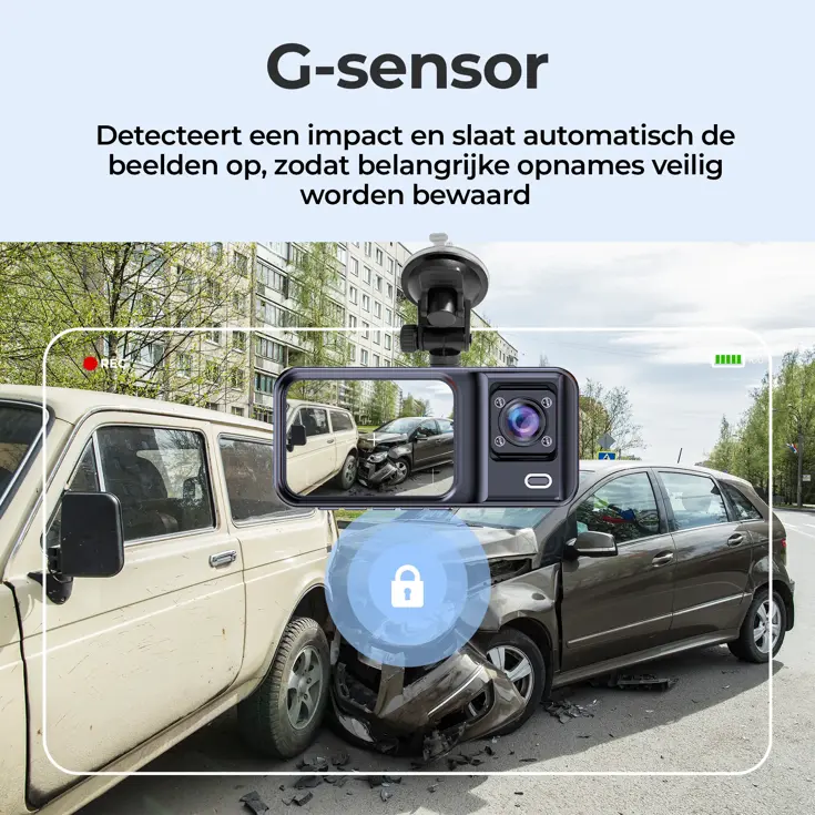 CCT2500 Dashcam - FullHD - Dual - 120° Groothoek