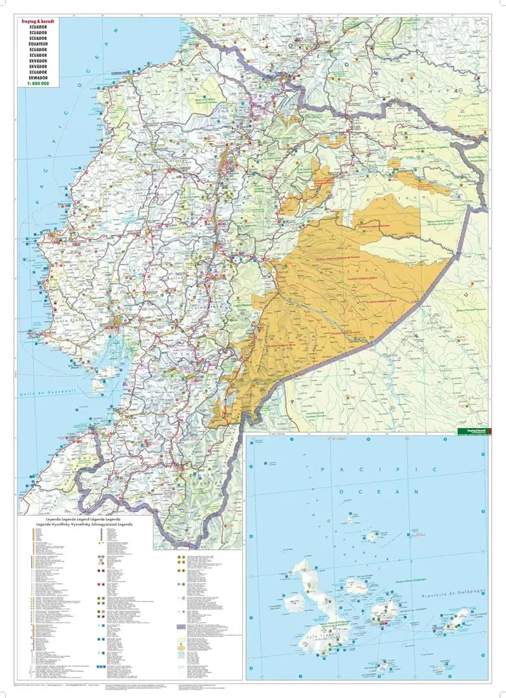 Wegenkaart Ecuador