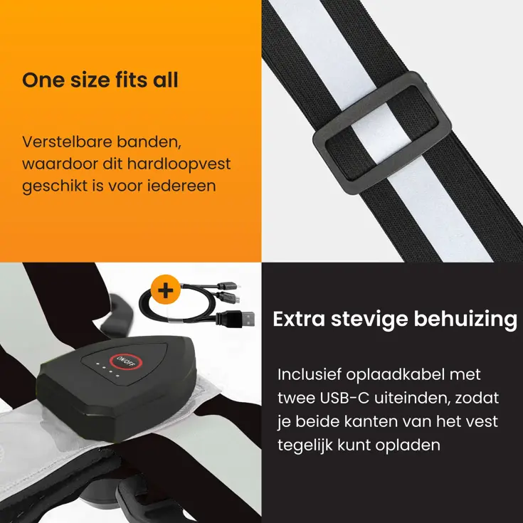 Hardloopvest met Opbergvak - Verlichting