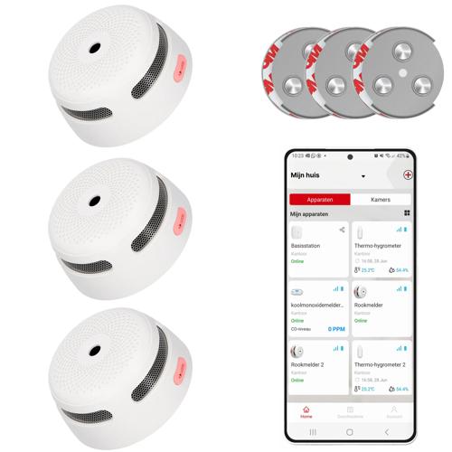 XS01-WX Slimme rookmelder en magneet 3-pack