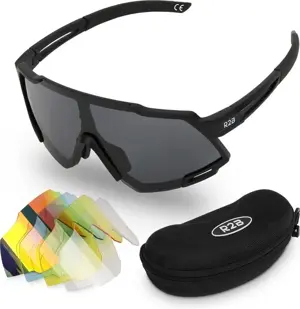 Fietsbril met 5 verwisselbare lenzen - sportbril