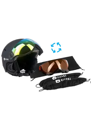 Vizorz Skihelm - Inclusief 2 vizieren