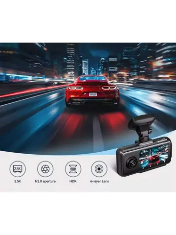 A6 3CH 2K Touch Wifi GPS 64gb dashcam