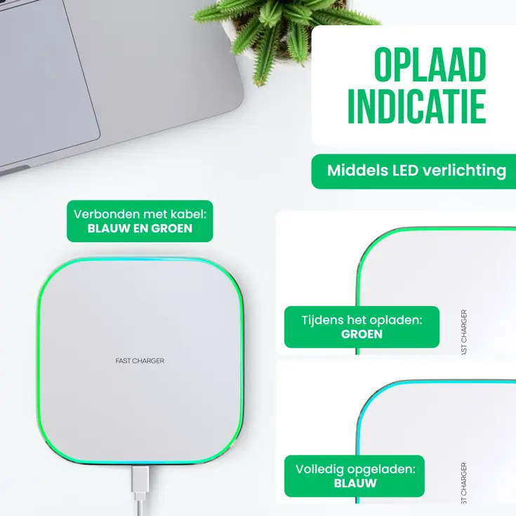Draadloze Oplader - Wit
