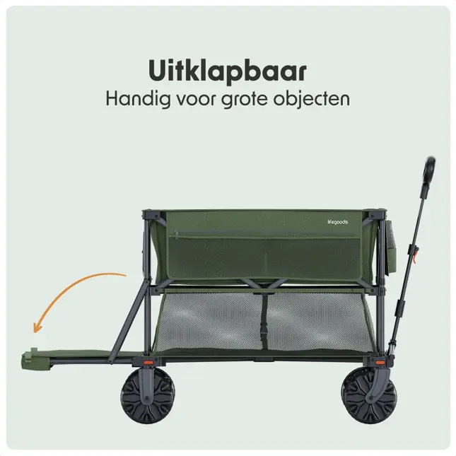 LifeGoods Dubbele Bolderkar – 200KG