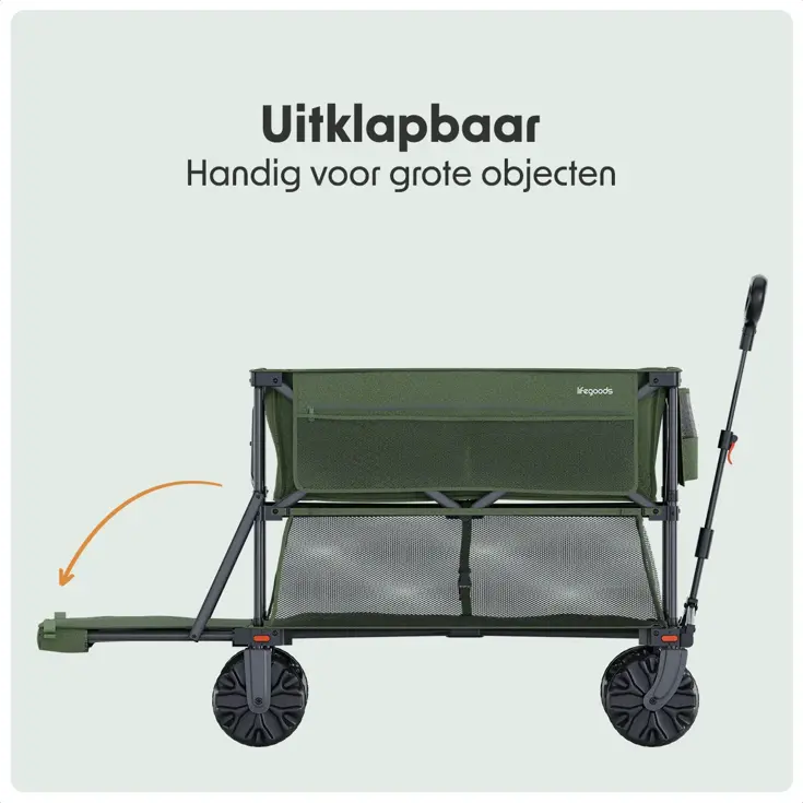 LifeGoods Dubbele Bolderkar – 200KG