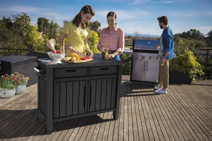 Keter Unity XL Barbecuetafel met lades - 207L