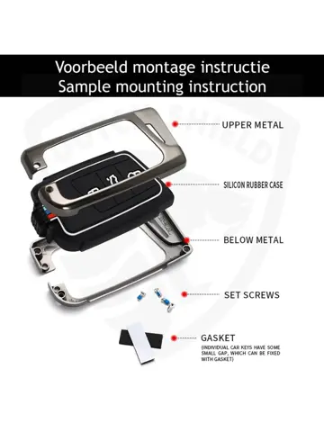 Metalen Sleutelhoesje VW - Skoda - Seat - Cupra D3