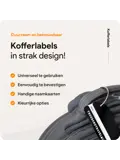 Aluminium Bagagelabel – 2 stuks – Zwart
