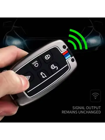 Metalen Sleutelhoesje voor Landrover grijs A5