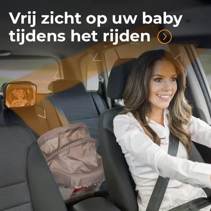 Verstelbare XL Baby Autospiegel voor de Achterbank