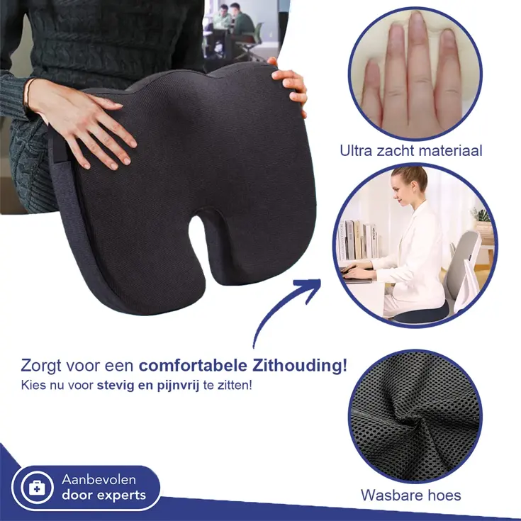 Ergonomisch Zitkussen voor onderweg