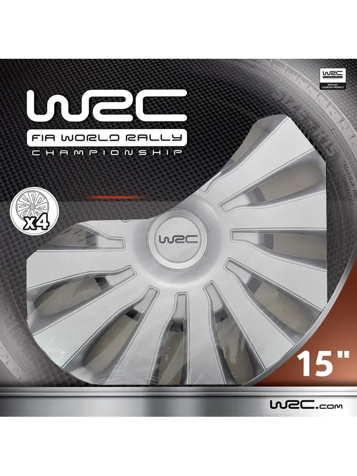 WRC Wieldoppen Sepang 15" - zilver 4 stuks