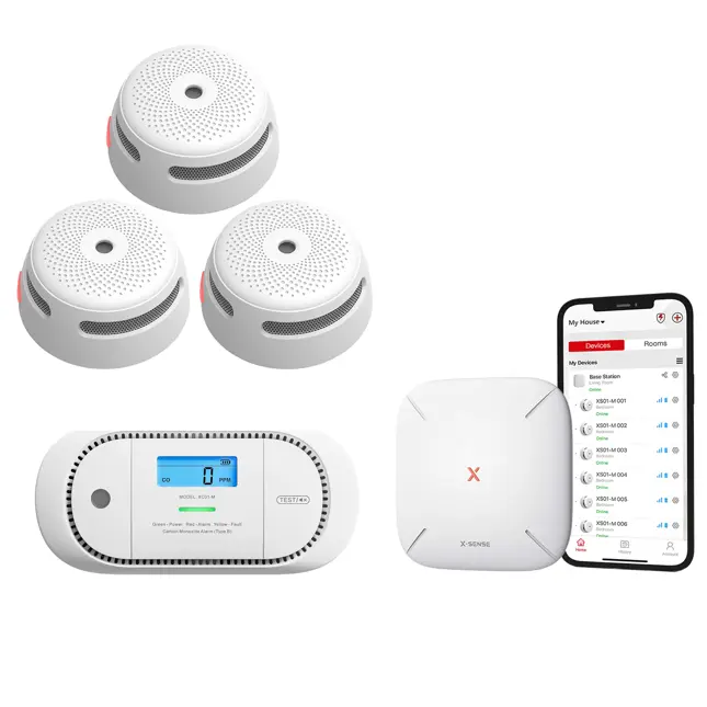 Link+ Pro bundel 3 Rookmelders, 1 CO-melder