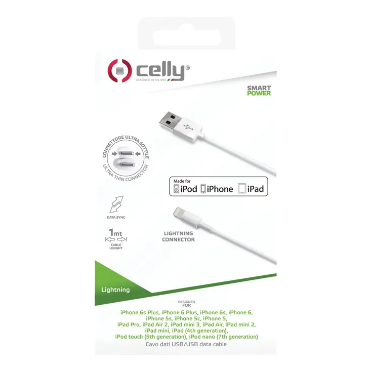 USB Lightning kabel 1m, opladen en dataoverdracht