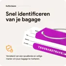 Aluminium kofferlabels – 4 stuks – Paars