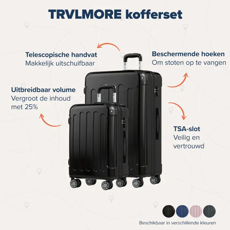 TRVLMORE Kofferset - 2 Delig - 45L
